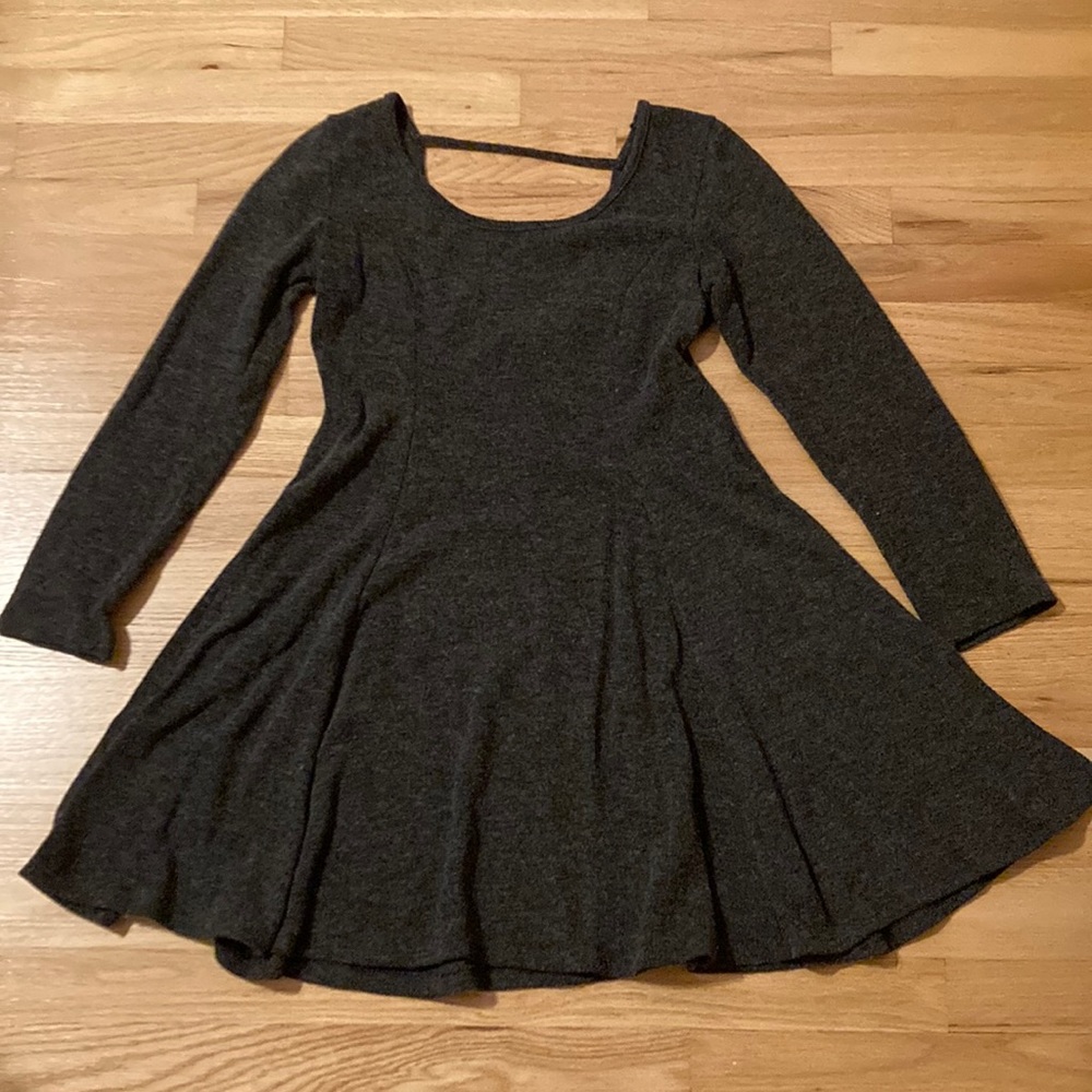 Gray long sleeve dress